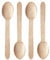 Chef Royale 50 Disposable Wooden Spoon - Eco Friendly Spoons Set - Biodegradable and Compostable Bamboo Wooden Cutlery Set for Christmas Parties Picnics,Weddings,Office (50 Wooden Spoons)