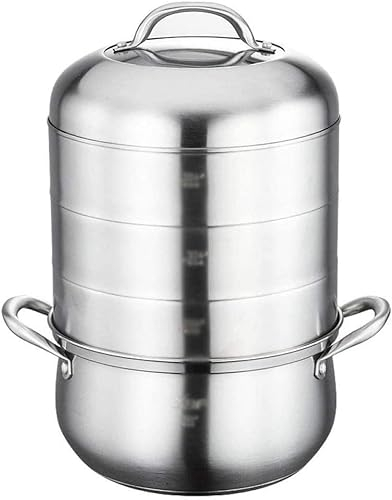 Olla de vapor for cocinar, vaporera de 3 niveles de gruesa, vaporera de tres pisos, utensilios de cocina, olla for salsa, caldera multicapa