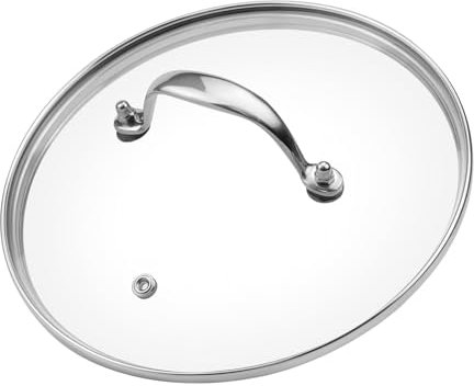 Chinflly Tempered Glass Lids,8 Inch Cooking Lid For Pots and Pans,Cookware Replacement Glass Lids With Stainless Steel Handle