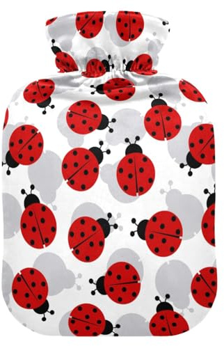 ISAOA Bouillotte Motif coccinelles Rouge Taille M