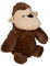 Relaxdays Monkey Doorstop, Fabric with Sand Filling, Door Bumper, Floor Protector, Kids, HxWxD: 26 x 23 x 18 cm, Brown, Polyester