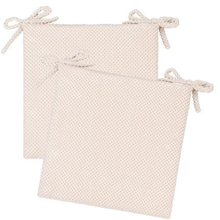 Moon - 2er Pack Sitzkissen mit Noppen Struktur - ca. 40x40x3 cm - Zierkissen Serie Piano extra weich - Natur