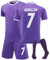 Generic C7 Fußball Trikot, Hause/Auswärts Fußball Trikot Shorts Socken für Kinder/Erwachsener, Nr.7 Fussball Jersey Trainingsanzug Jungen Herren