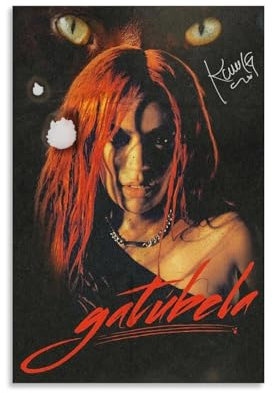 HFDCHBS Karol G - Póster fotográfico contemporáneo con personalidad de cantante potente, lienzo para decoración de pared, sala de estar, dormitorio, pósteres de 30 x 45 cm, estilo sin marco