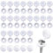 170Pcs Screw Caps White Plastic Caps for Screws Hinged Screw Head Covers Decorative Toilet Screw Cover Caps Fold Screw Snap Covers for M4-M8 Screws