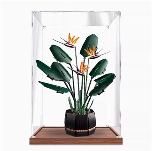 Acryl-Vitrine, kompatibel mit Lego 10289 Orchideen Vitrine Kit, staubdichte transparente Vitrine, Aufbewahrungsbox (nur Vitrine) (2 mm)