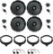 Kit de 8 boîtiers FOCAL ASE 165 pour Renault Clio IV de 2012 à 2020, Clio V à partir de 2020, Scenic de 2010 à 2021 + voir d'autres modèles de 165 mm avec 2 supports avant, 2 arrière et 4 connecteurs