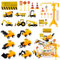 Xialvyu 28 Stück Kuchen Deko Baustelle, Bagger Kuchen Deko, Baufahrzeug Cupcake Topper, Beschilderung Baustelle Spielzeug Kuchen Deko Junge