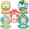 Easter Day tableware,50PCS Easter Pappteller,Oster Thema Dekoration Set, Ostern Bunte Eier Papiergeschirr, Partygeschirr für Ostern Dekoration Geschirrset Ostern Party Tischdeko (Osterhasen)