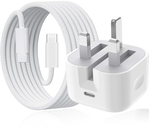 XRX AirPods 20W Charger for AirPods 4, Airpods Pro 2(2nd generation) Charger Cord, Type C for Airpods Max 2 (2024 Release) Charging Cord, USB C to USB C Woven Cable for iPhone 16E/16/15 Power Adapter
