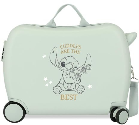 Disney Adorable Stitch Moods Kabinenkoffer, starres ABS, Zahlenschloss an der Seite, 4 Doppelräder, Handgepäck
