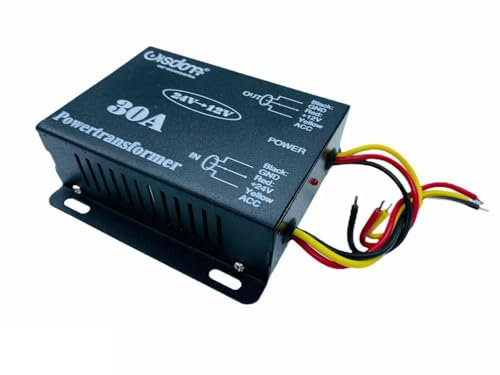 Alimentatore Camion 24v 12v Riduttore Di Tensione 30A 360W Convertitore Corrente per Auto Convertitore Potenza Inverter Elettrico Sicurezza Trasformatore Step-Down