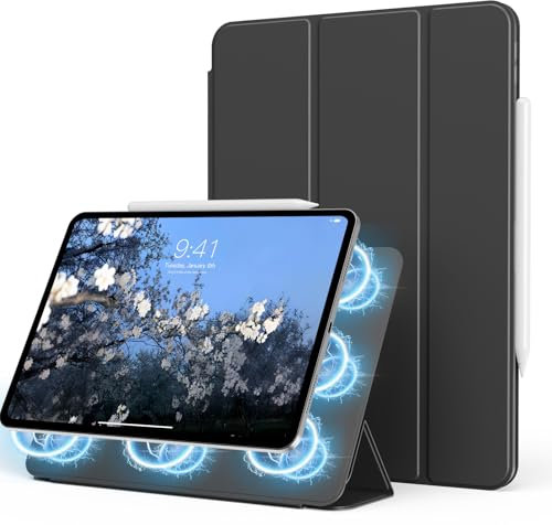 GKABXY Magnetische Hülle für iPad (A16) 11. Generation 11 Zoll 2025 / iPad 10. Generation 10,9 Zoll 2022, Super Magnetische Befestigung, Schlanke Lichtgewichtige Trifold-Ständer-Hülle, Schwarz