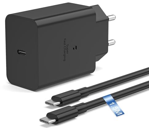 Chargeur Rapide 45W pour Samsung Galaxy S24 Ultra/S24+/S23/S23 Ultra /S22 Ultra/S22/S22+/S21/S21 FE/S20/S9/S9+/S8/S8+/A13/A14/A54/A33/A53 5G, Chargeur de Type C-T EP-T4510