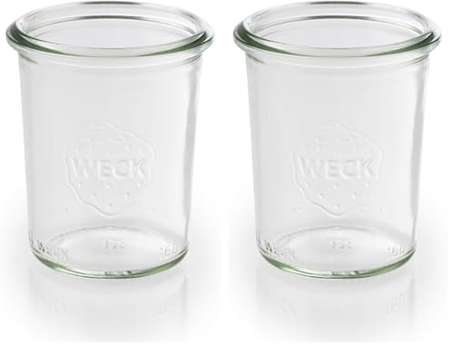APS 82371 12er-Set Weck-Gläser, Dessertgläser, Mini-Sturzform, 160 ml, Ø 6 cm, Höhe 8 cm (Packung mit 2)