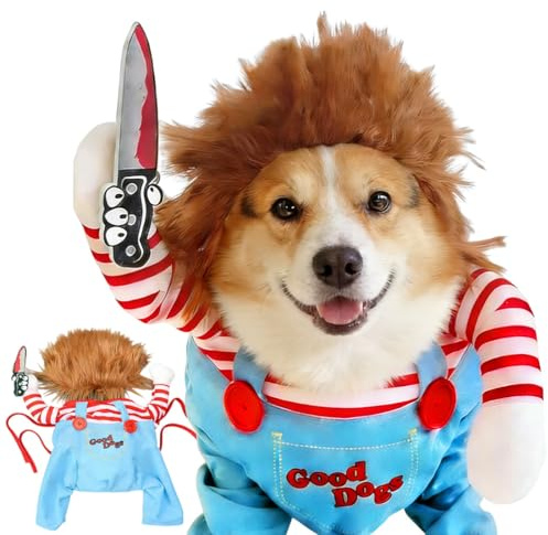 Cane Awful Costume, Costume Demogorgone Cane, Costume per Animali Domestici, Vestiti divertenti per feste per cani Cappello Costume natalizio Vestiti per cani