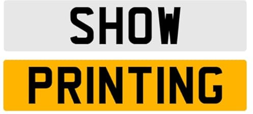 Show Plate Printing - Front | Rear | Pair | License Plate | Number Plate | Standard 2D/3D/4D Printed NOVELTY NAMES CUSTOM DESIGN
