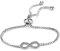 Philip Jones Silver Plated Infinity Friendship Bracelet Created with Zircondia® Crystals