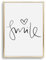 Tales by Jen Kunstdruck, Sprüche Poster: Smile | Stilvolles Premium Poster auf hochwertigem Papier | Schwarz Weiß Bilder als stylische Deko im Flur und als schöne Wohnaccessoires | Ohne Bilderrahmen