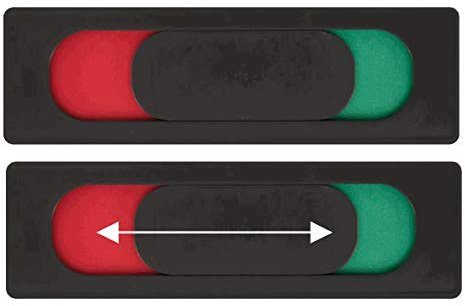 Frei-Besetzt-Frei-Belegt-Anzeige mit Schieber rot/grün-Türschild-150 x 45 mm -selbstklebend-Toilettenschild-Büroschild-Hinweisschild