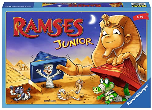 Ravensburger - Ramsès - Version Junior - Jeu de société - Enfants et Parents - Jeu de mémoire Rigolo - De 2 à 4 Joueurs à partir de 5 Ans - Mixte - 21445 - Version française