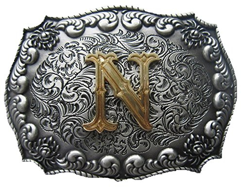 Urban Backwoods Western Letter N Gürtelschnalle für Wechselgürtel Buckle