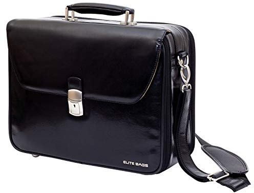 Elite Bags, Doctor's, Medical Visit case,Leather case,Black