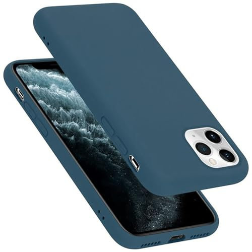 Cadorabo Custodia per Apple iPhone 11 Pro 5.8 in LIQUID BLU - Morbida Cover Protettiva Sottile di Silicone TPU con Bordo Protezione - Ultra Slim Case Antiurto Gel Back Bumper Guscio