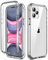 AICase Schutzhülle für iPhone 12 Pro/iPhone 12, transparent, 360, Militärqualität, stoßfest, PC, Bumper Schutzhülle für iPhone 12 Pro/12 Clear 6,1 Zoll 2020