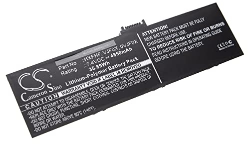 vhbw Batterie Compatible avec Dell Venue 11 Pro, 11 Pro 7130 Junction, Pro11i-2501BLK Tablette Pad (4850mAh, 7,4V, Li-polymère)