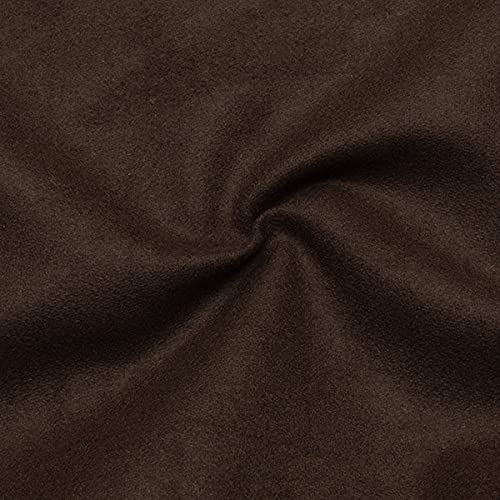 STOFFKONTOR Wollstoff Stoff Winter Basic - Meterware, dunkel-braun - zum Nähen von Mänteln, Jacken, Ponchos, Decken, Homeaccessoires uvm.