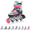 meteor® Inlineskates 4in1 Kinder Inliner Rollschuhe Roller Blades Quad Skates Carbon Kinder Inlineskates Verstellbar Schuh Big Wheels