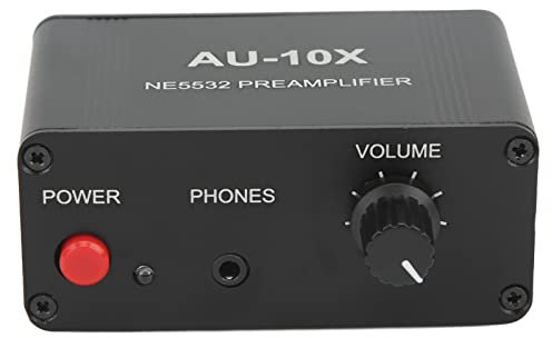 Preamplificador estéreo Preamplificador de audio Preamplificador estéreo 20dB Ganancia Dual Op Amp NE5532 para auriculares con altavoz