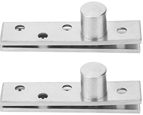 Charnière à Pivot de Porte Cachée Invisible, Charnière à Pivot Rotatif à 360 Degrés en Acier Inoxydable 75 Mm pour Portes Tournantes(Arbre excentrique)
