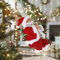 Kletternder Weihnachtsmann am Seil, Elektrisch Nikolaus Kletternd, Santa Claus auf und ab Ornament mit Seil Christmas Decoration Spielzeug für Xmas Party Home Tür Wand Fenster Garten Weihnachtsbaum