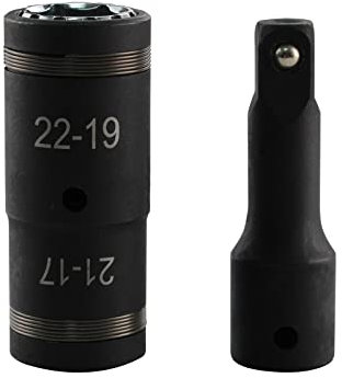 MACHOMAN 2 pièces Impact Flip Socket 17-19-21-22mm et 1/2'' Dr. Impact Extension