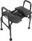 KMINA - Raised Toilet Seat with Handles (Up to 400 lbs), Sturdy Commode Chair with Bucket, Disabled and Elderly, Riser (Black)