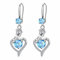 Yowablo Luxus einfache Zirkonia gl鋘zende Diamanten Mode Damen Ohrringe Rose Ohrringe mittlere Kurze Liebe Ohrhaken Zirkon Ohrringe Ohrringe Strand