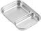 Lurrose Plateau À Collation Divisé En Acier Inoxydable Couvercle Griller Préparer Et Servir Pour Assiette À Dîner Compartiment Alimentaire Plateau Pour Garçons Et Filles