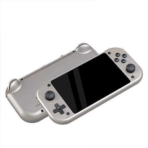 NYLA M17 Handheld Pandora Game Console Built-in 20000 Games, Silver 128G 4.3-Inch Large Screen Retro Handheld Game Console Supports Multiple Emulators and 3D Joystick