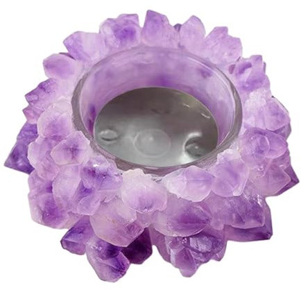 perfk Amethyst Kerzenständer, Teelichthalter, Kerzenhalter für Badezimmer,