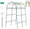 GiantexUK 7.5FT/230CM Garden Arch Trellis, Extra Tall Metal Tunnel Trellises Arbors with Nylon Netting & Staked Rods, Outdoor Support Structure Stand for Climbing Plants Vines Vegetables