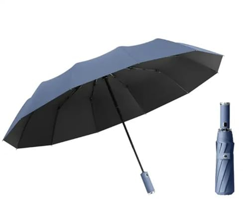 CBLdF Parasol umbrella uv protection Fully Automatic Reverse Folding Umbrella With Led Flashlight Reflective Stripe Uv Umbrellas-Flashlight A