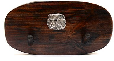 Art-Dog Wooden Dog Aufhänger - Handmade Kiefer Holz Hundeleine Halter für Wand - Hundeleine Haken - Hundeleine Haken für Wand - Hundeleine Halter - 10x20cm - Cat