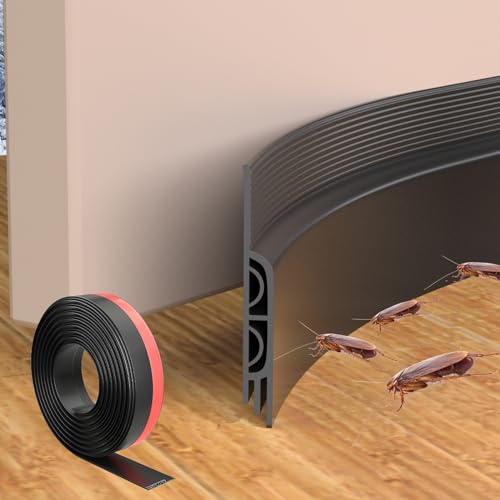 1M Schwarz Türdichtung Unten Selbstklebend,Tür Zugluftstopper Türluftstopper,Türbodendichtung Haustür,Windstopper Tür Dichtung,Luftzugstopper Türen,Türvorleger Türzugstopper,Door Seal Windschutz