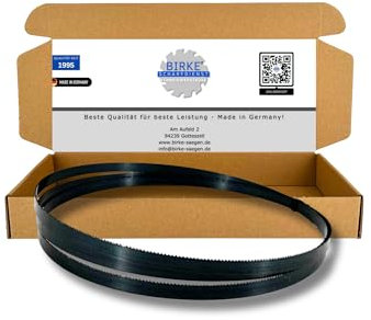 Birke® FLEXBACK & UDDEHOLM Bandsägeblätter 1400mm Breite 6-15mm für Weich- und Hartholz, NE-Schnitte... (1400x10x0,65 14ZpZ (FLEXBACK))