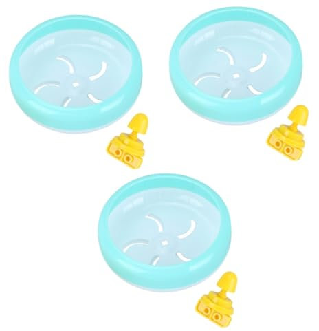 Angoily Hamsterrad Blau 3st Chinchilla-Rad Stilles Hamsterrad Leises Laufrad Für Hamster Hamsterkäfige Segelflugzeug Rennmaus Rad -lo Spielzeug Joggingrad Für Haustiere Igel Scheibenrad