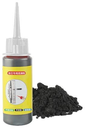 60ml Graphitpulver Türschlösser, Graphit Schmierpulver, Schmiermittel Für Türschlösser, Mehrzweck-Graphitschmierstoffe Für Schiebetüren, Garagentore, Starre Scharniere Und Festsitzende Schlösser