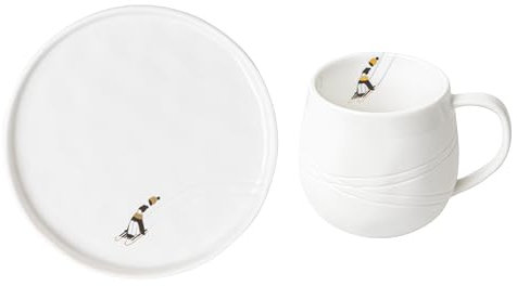 2er Set Geschenkteller und Tasse 'Goldkufen' - Räder Design
