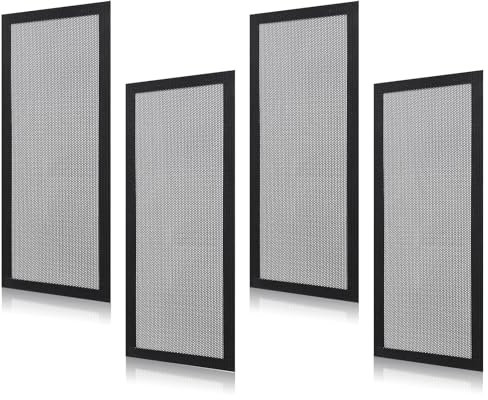 4 Uds 30,5x14cm Cubierta de Ventilación Magnética, Filtros de Ventilación de Malla Cubierta de Ventilación de Piso Cubiertas de Malla de Ventilación para Techos Paredes Residuos Cabello Polvo